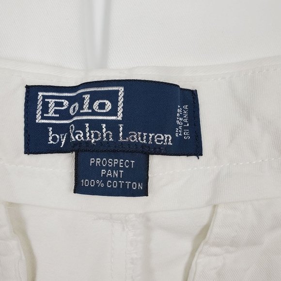 Polo by Ralph Lauren Mens pants sz 31 30 Prospect Pant white cotton - Picture 5 of 10
